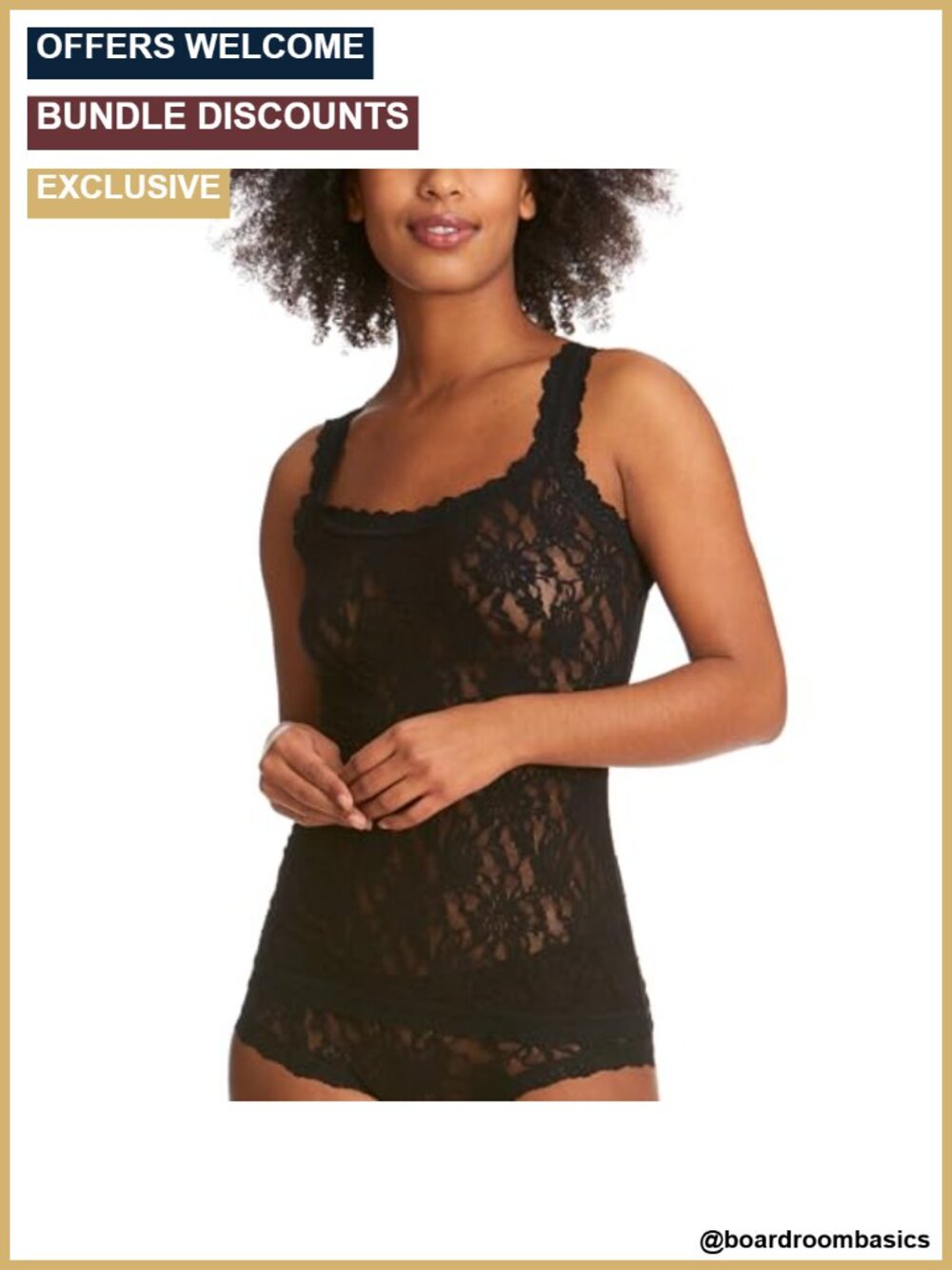 Hanky Panky Signature Lace Unlined Cami Tank Top Scalloped